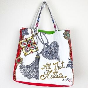 Brighton All That Glitters Canvas Tote In Multicolor